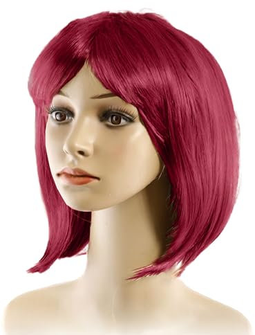 Perücke Bob für Party Cosplay Karneval Halloween Multipack cond.5700 (Amarena, 1 Stück)