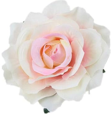 Broches à Grande Fleur De Rose Broche Classique Pour Fête De Mariage Danse Banquet Pour Femmes Épingles à Revers Élégantes Accessoires De Mariée Bijoux Cadeaux De La Saint-Valentin (Blanc Rose)