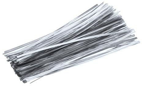 sourcing map Lot de 300 attaches torsadées réutilisables en papier kraft, 20,3 cm, pour emballage de boulangerie, gâteaux, bonbons, sacs à café, fournitures de fête de mariage, argent