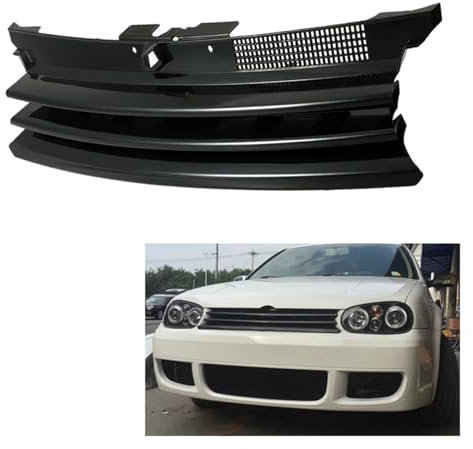 Rejilla Delantera for capó de Coche, Color Negro, Compatible con VW -Golf 4 -MK4 -GTI R32 1997-2004 1J0853655G