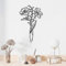 Metall Blumen Wand Kunst Dekor, Minimalismus Metallblumen, Hängende Eisen Wanddekoration,Moderne Linie Malerei Wandkunst Skulptur Zeichen, Zuhause Schlafzimmer Badezimmer Außen Innen Küche Dekor