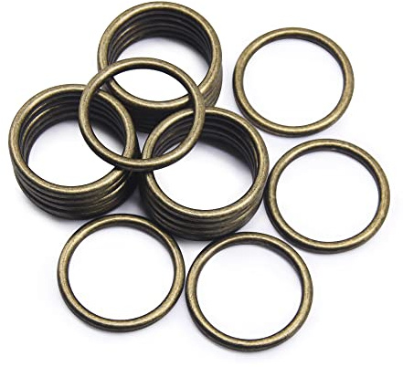 Jamsinmu Metallring Robuste O-Ringe Mehrzweck für Heimwerker-Zubehör, Gürtel und Hundeleinen Bastelzubehör