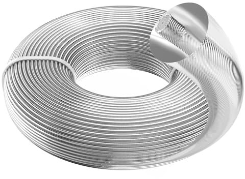 OMECO Mähfaden Trimmerfäden 3 mm Rasentrimmer Ersatzfaden Trimmer Freischneider Faden für Motorsense Park Garden Rasen Gras Runden mit Stahldrahtkern Nylonfaden 50m