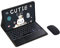 Custodia con Tastiera per Huawei Matepad SE 11 Pollici, Tastiera Bluetooth retroilluminata a 7 Colori con touchpad, Mouse Bluetooth,Nero