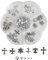 230 PCS 3D-Nagel-Charms, silberner Nail-Art-Charm mit Gothic-Retro-Punk-Herzen und Totenköpfen, Maniküre, Nail-Art-Dekorationen