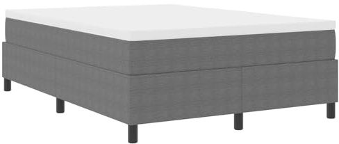 vidaXL Plattformbettgestell Hellgrau 160 x 200 cm Cordstoff | Stylisch einfach, genau richtig für moderne Schlafzimmer, Aus hochwertigem Holzwerkstoff, gebaut für Langlebigkeit,