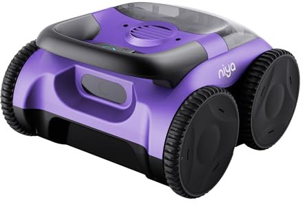Niya Sonar F2 Robot Aspirateur de Piscine sans Fil par Les créateurs de Dolphin - Nettoyage Fond Uniquement, Durée de Cycle 1h30, pour piscines Hors-Sol et enterrées, jusqu'à 8 mètres