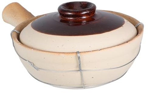 ULTECHNOVO Clay Casserole Pot Korean Chinese Style for Hot Pot Bibimbap Even Heat Distribution Cooking at Home