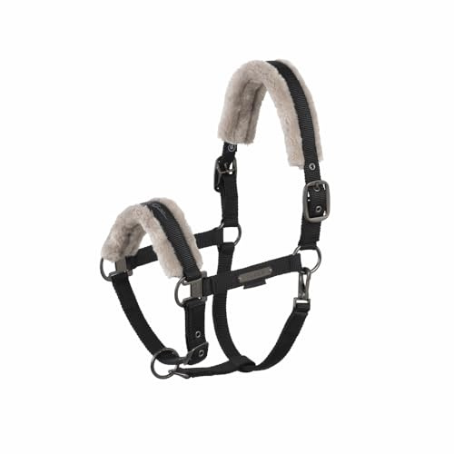 Eskadron Halfter Double Pin Faux Fur Black Platinum 2025 : P1 | Farbe: black , Größe: P1