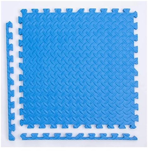 Tappetino fitness puzzle da 4 a 20 pezzi, piastrelle in schiuma EVA ad incastro for palestra domestica per palestre, yoga, allenamenti all'aperto(Blue-30x30cm,4PCS)