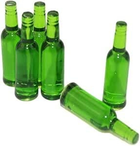 Mini-Bier-Getränke, Miniatur Haus-Bierglas-Modell, Getränke, Küche, Weinflaschen, Zubehör,-Miniatur-Bierflasche, Essgetränke, Dekorationen, 6 Stück