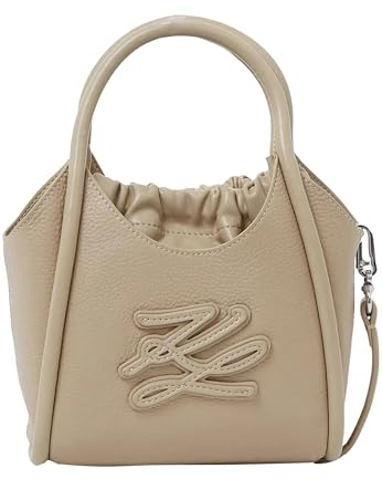 KARL LAGERFELD Mini Tote K/Autograph mit Aufnäher in beige
