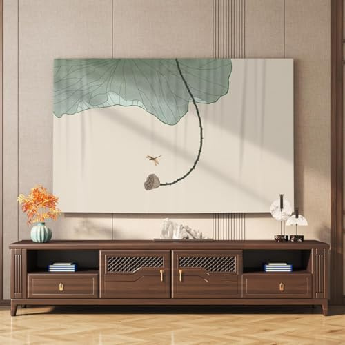 Copertura universale per TV da 32 a 80 pollici, lavabile, morbida e antipolvere, per TV LED/LCD piatta, curva, a parete o desktop, custodia protettiva per schermo del PC flower3||40-43