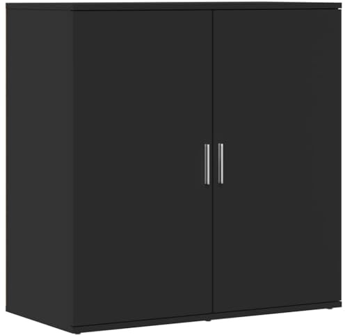 TEKGHUT Sideboard Weiß 79x38x80 cm aus Holzwerkstoff mit praktischem Stauraum und glatter Oberfläche, Sideboard Weiß 80 cm hoch für Wohnzimmer oder Büro.
