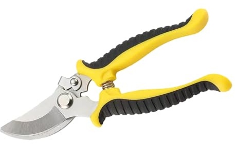 AJTUTUS Hochwertige Gartenschere aus Edelstahl für die Gartenarbeit mit komfortablem ergonomischem und Sicherheitsverschluss