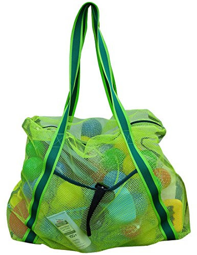 Leberna Bolsa de playa de malla grande, plegable, ligera, resistente, para juguetes