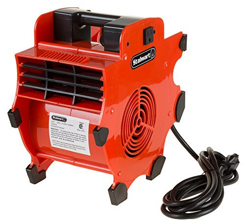 Stalwart Portable Adjustable Industrial Fan Blower, Red