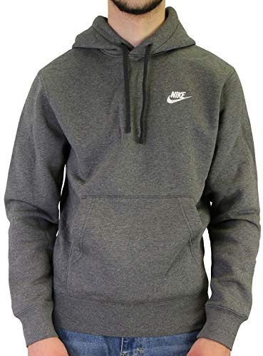 Nike, Sportswear Club Fleece, Kapuzenpullover, Kohle Heathr/anthrazit/weiß, m
