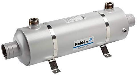 well2wellness® Pahlen Wärmetauscher Modell Hi-Flow 28kW in Titan inkl. Halterung