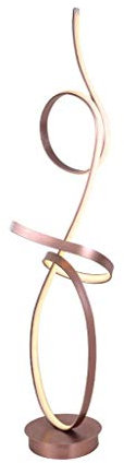 MYBA Floor Lamp LED Floor Lamp Silicone Lampshade Floor Light Nordic Creative Aluminum Standard Lamp Bedroom Living Room Bedside Lamp Standing Reading Lamp (Color : Rose gold)