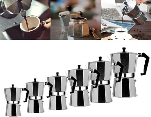 WY8 TOP MOKA Italian Coffee Pot Maker Filter Stove Top Mocha Espresso Coffee Pot all size (450ML 9CUP)