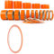 Auto Zierstreifen Orange Hochglanz Klebestreifen Folienstreifen Pinstripes Spiegel individuelles Autodekor Fensterleisten Exterieur Interieur Frontlippe Van Kfz Motorrad Boot Flugzeug (2 mm)