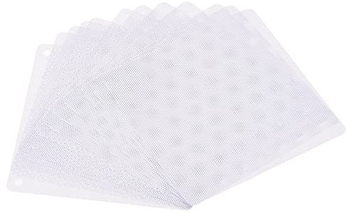 sourcing map 120mm Computer Fan Filter Grills PVC Mesh Dustproof Case Cover for Computers, White Pack of 12