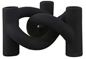 Cooee Design - Kerzenständer - Lykke Three Black - Keramik - Farbe: schwarz - 18 x 15 x 10 cm