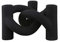 Cooee Design - Kerzenständer - Lykke Three Black - Keramik - Farbe: schwarz - 18 x 15 x 10 cm