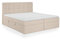 FEDVE Boxspringbett 200x200 Beige – Mokpo – Praktisches Bett mit Bettkasten – Gemütlich Kopfteil Bett mit Matratze für Viele Jahr - Stabiles Doppelbett mit Stauraum zum Schlafzimmer