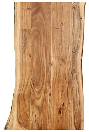 ZEYUAN Tischplatte, Schreibtisch Platte, Tabletop, Schreibtischplatte, Küchenarbeitsplatte, Arbeitsplatte Küche, Schreibtisch, Massivholz Akazie 100x(50-60) x2,5 cm