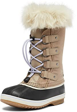 Sorel KIDS JOAN OF ARCTIC WATERPROOF Unisex Kids Snow Boots, Brown (Omega Taupe x Gum 2) - Youth, 4 UK
