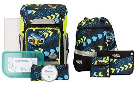 SCHOOL-MOOD Rebel mit LED Patchy Schulranzen-Set 8-teilig Elias