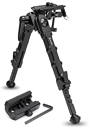 Zeadio Schwenkbares Zweibein mit Sling Mount und Adapter für Picatinny Weaver Schiene, 7 bis 10 Zoll