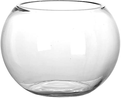 Fischglas Fischschale Aquarium Fischtank Kugelaquarium Glasschale Blumenvase 18cm Terrarium Glasvase für Wohnzimmer Schlafzimmer Zuhause Büro Schreibtisch Dekoration