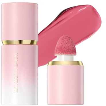 Vawolecy Liquid Blush Natural Glow For Face, Lightweight Waterproof Moisturizing Long Lasting Smooth Blush, Easy to Use with Cushion Applicator