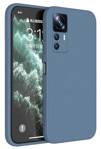HAFFAN TPU Silikon Hülle kompatibel mit Xiaomi MI 12T Pro (6.67), Handyhülle Schutzhülle - Lavendelgrau