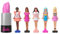 Barbie Mini BarbieLand 5er-Set Fashionistas-Puppen, ca. 3,8 cm große Minipuppen in Lippenstifthülsen, Sammelset mit Überraschungen (Stile können abweichen), JBD26