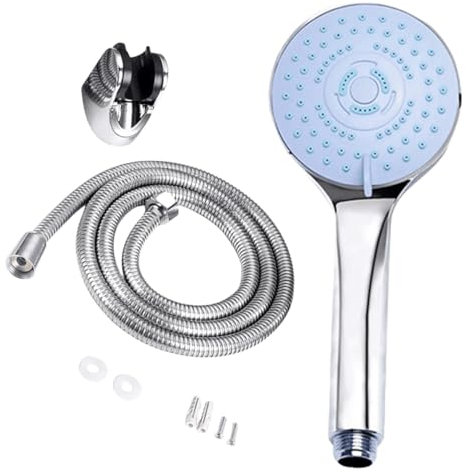 marysgift Shower Head and Hose 1.5M High Pressure Shower Head with 5 Modes, Universal Handheld Shower Head for Low Water Pressure - HS0097