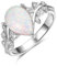Opal Ring 925 Sterling Silber Ring Blattring für Frauen Ring für Mädchen Finger Leaf Ring Weihnachten Geschenk (7)