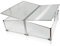 NATIV Doppel- Frühbeet aus Aluminium, Treibhaus mit arretierbarem Dach, Frühbeetkasten mit Polycarbonatplatten, Frühbeetaufsatz 100 x 120 cm, Mini Gewächshaus, witterungsbeständiges Greenhouse