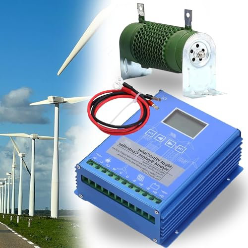 Nouvelle Charge Hybride éolienne et Solaire Améliorée, Régulateur 12 V/24 V/48 V, Distinction Automatique Hors Réseau, avec écran LCD pour la Charge éolienne et Solaire,12V/12000W