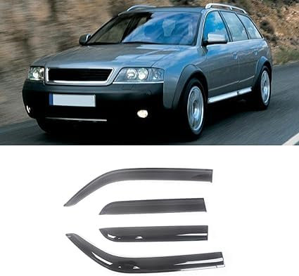 Autofenster Windabweiser für Audi A6 4F C6 4B C5 2000-2011 Wagon, Autofenster Regenschutz, Regenabweiser, Integrierte Deflektoren, 4 Stück