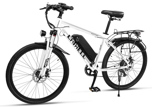 CHIWELL 26 Electric Bike for Adults, 250W High-Speed Brushless Motor eBike with 36V 8Ah/13Ah Removable Li-Ion Battery, 7 Speed E-Mountain Bike, City Commuting E-Bike with Smart LCD, Dual Disc Brakes