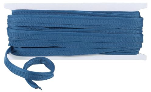 QUARKZMAN Baumwollpaspelband, 10m × 10mm breites Schrägband Nahtband Gurtband für DIY Handwerk Wimpelkette Schneidern Schürze Craft Nähen, Blau