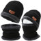 Axinyijia Wintermütze Schal Set Herren, Winter Mütze Beanie für Herren, Wollmütze loop Schal für Männer, Strickmützen mit Fleece Gefütterte Mützen für Herren