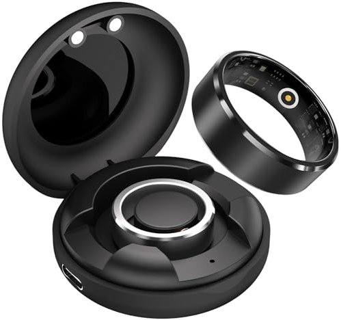 findtime Smartring Smart Ring Android iOS Fitness Ring Tracker Smartringe für Herren Damen Pulsmesser Schrittzähler Schlaftracker Smart Ring Silber Gold Aktivitätstracker Ring Fitnesstracker