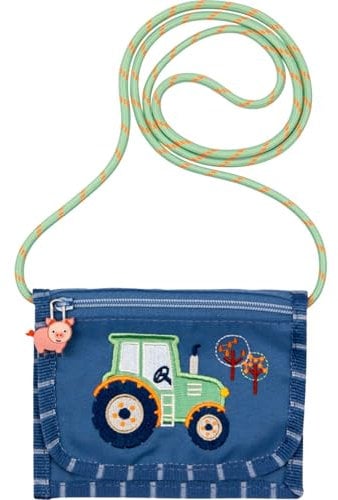 Die Spiegelburg - Brustbeutel Traktor Ed. 2 - Wenn ich mal groß Bin - 22005, Portmonee Kinder Jungen und Mädchen, Geldbeutel Kinder zum Umhängen, Traktor Motiv