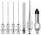 Grease Gun Accessory Set, 5pcs Grease Needle Nozzles 1 Grease Needle Dispenser with 1 Rubber Nipple Adapter Grease injector Needle Dispensing Tip Fitting Tool Coupler for Injecting.
