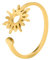 Unimooie Sonne Ring für Frauen Damen Wasserdicht Beständig Edelstahl mit Gold Veredlung Ring Barocker Sonne Ring Geburtstage Strände Urlaub Täglich Tragen Ring